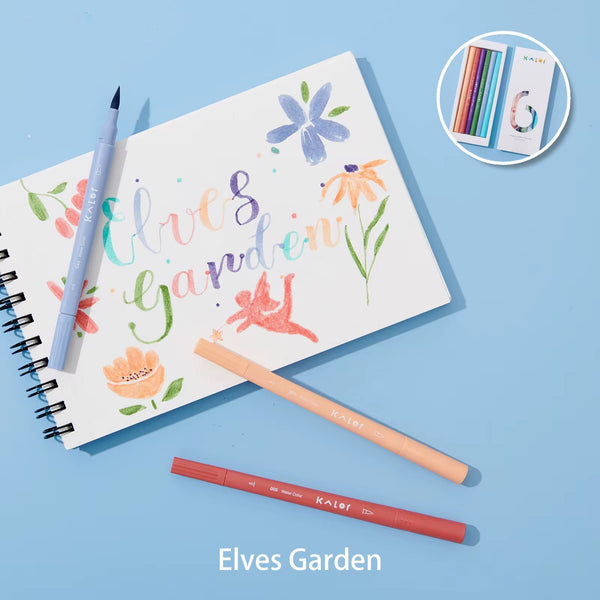 Marcadores Doble Punta Acuarelas Elves Garden
