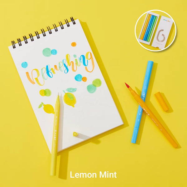 Marcadores Doble Punta Acuarelas Lemon Mint