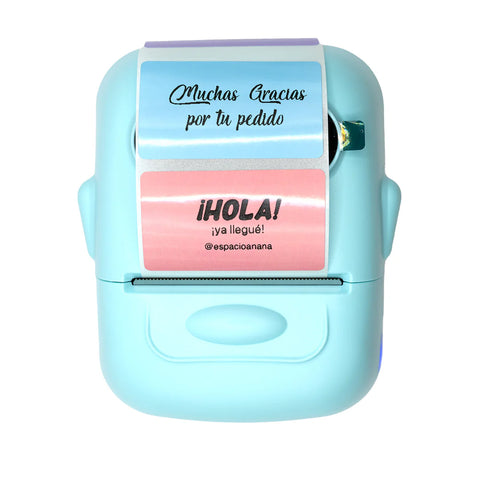 Etiquetas Autoadhesivas rectangular de Colores para Mini Impresora Eva