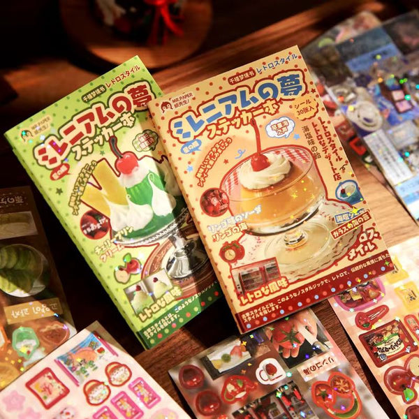 Librito de Stickers Postres Retro
