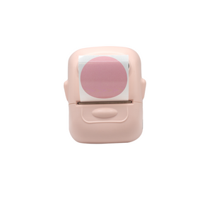 Etiquetas Autoadhesivas Circular Rosa para Mini Impresora Eva