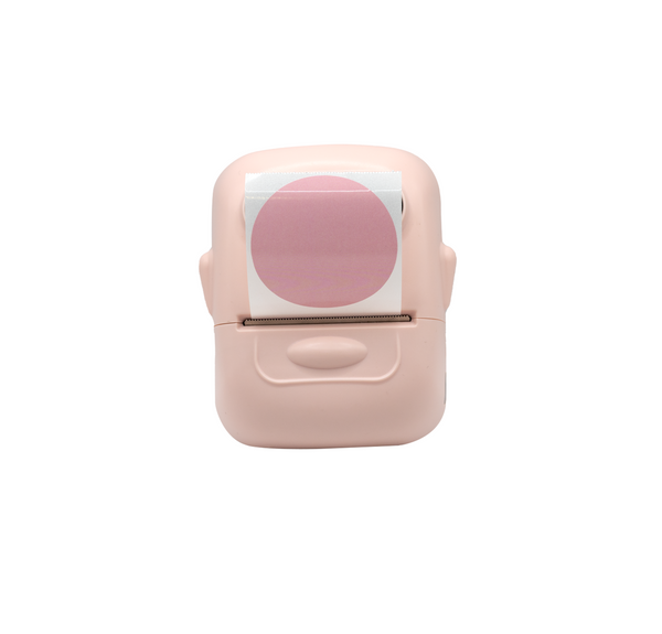 Etiquetas Autoadhesivas Circular Rosa para Mini Impresora Eva