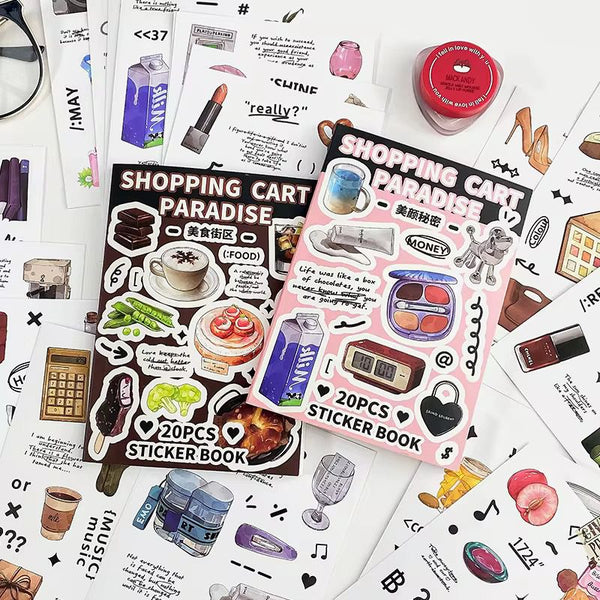 Librito de Stickers Shopping Cart