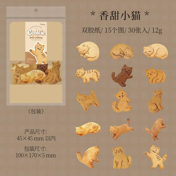 Stickers de Gatitos de galleta